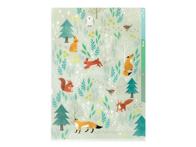 Midori 3-Pocket A4 File - Nordic Animals