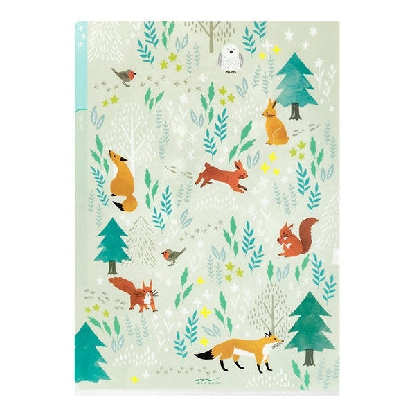 Midori 3-Pocket A4 File - Nordic Animals
