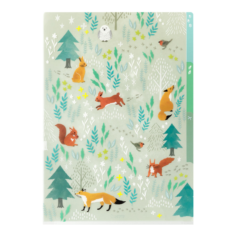 Midori 3-Pocket A4 File - Nordic Animals