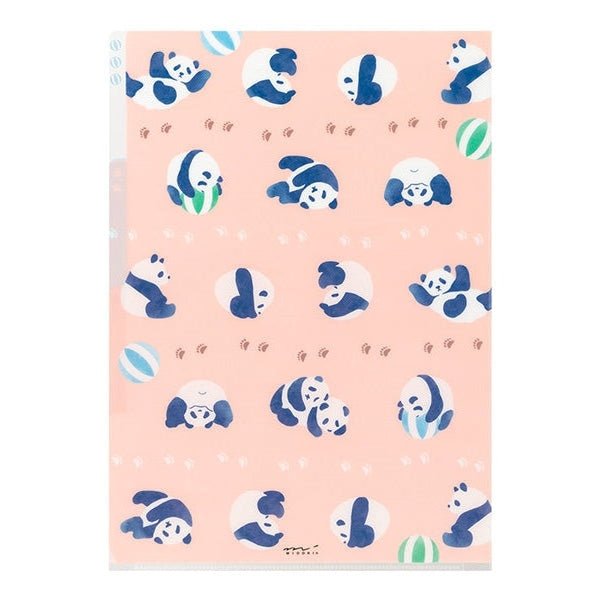 Midori 3-Pocket A4 File - Panda