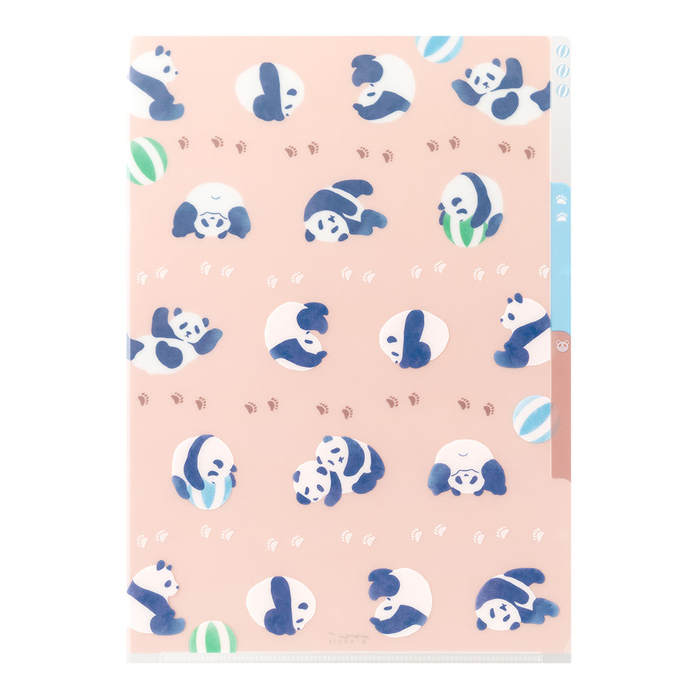 Midori 3-Pocket A4 File - Panda