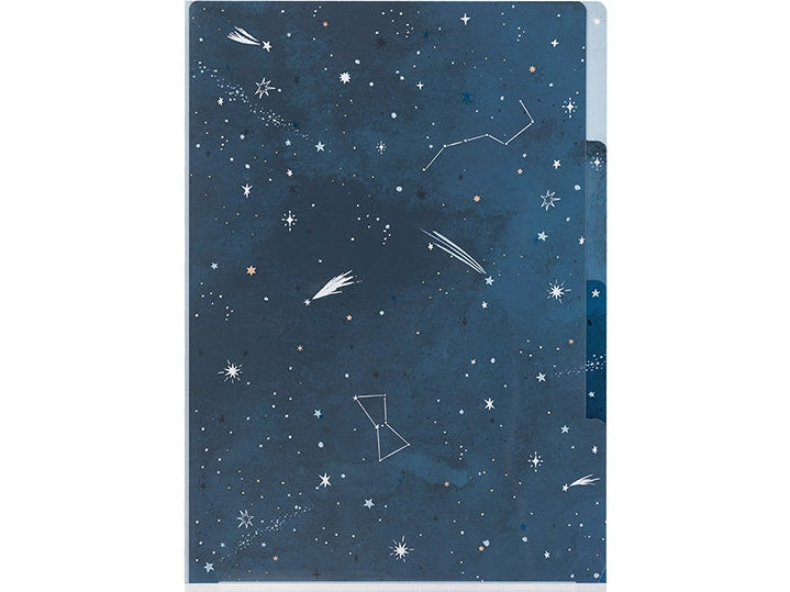 Midori 3-Pocket A4 File - Starry Sky