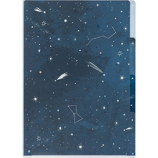 Midori 3-Pocket A4 File - Starry Sky