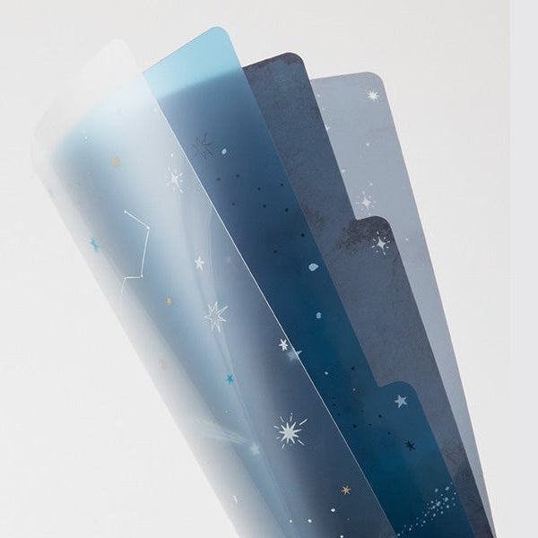Midori 3-Pocket A4 File - Starry Sky