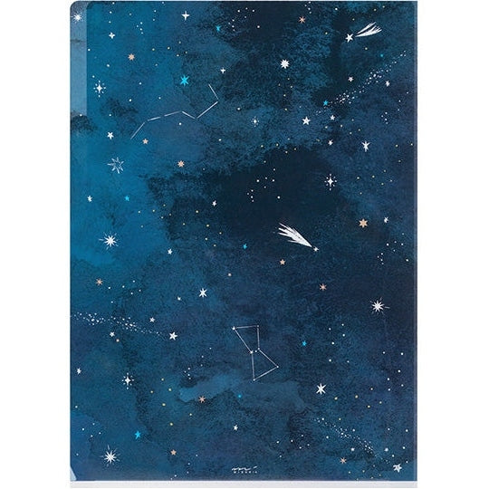 Midori 3-Pocket A4 File - Starry Sky
