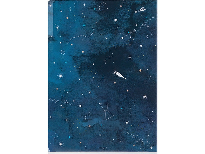 Midori 3-Pocket A4 File - Starry Sky