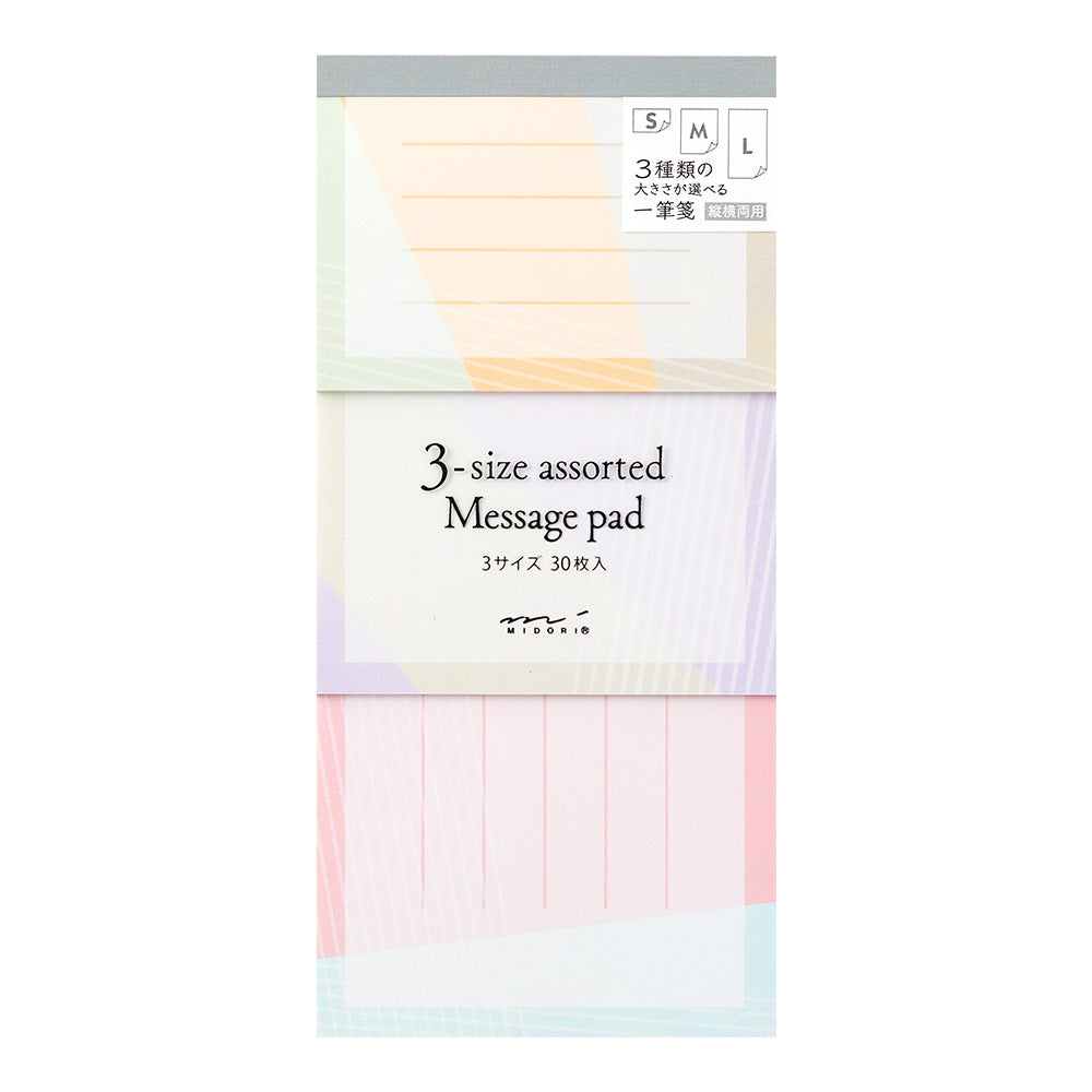 Midori 3-Size Message Pad Colour Bloc