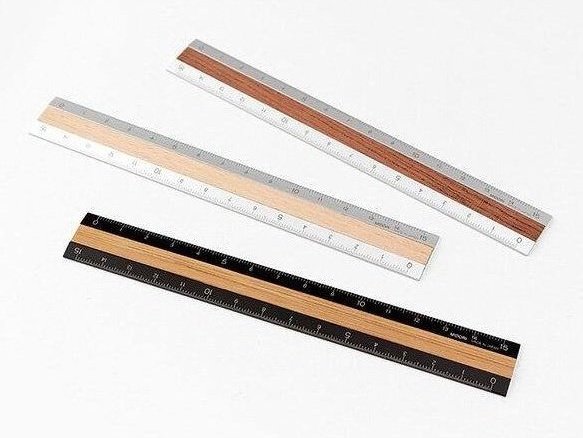Midori Aluminium &amp; Wood Ruler 15cm