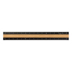 Midori Aluminium & Wood Ruler 15cm