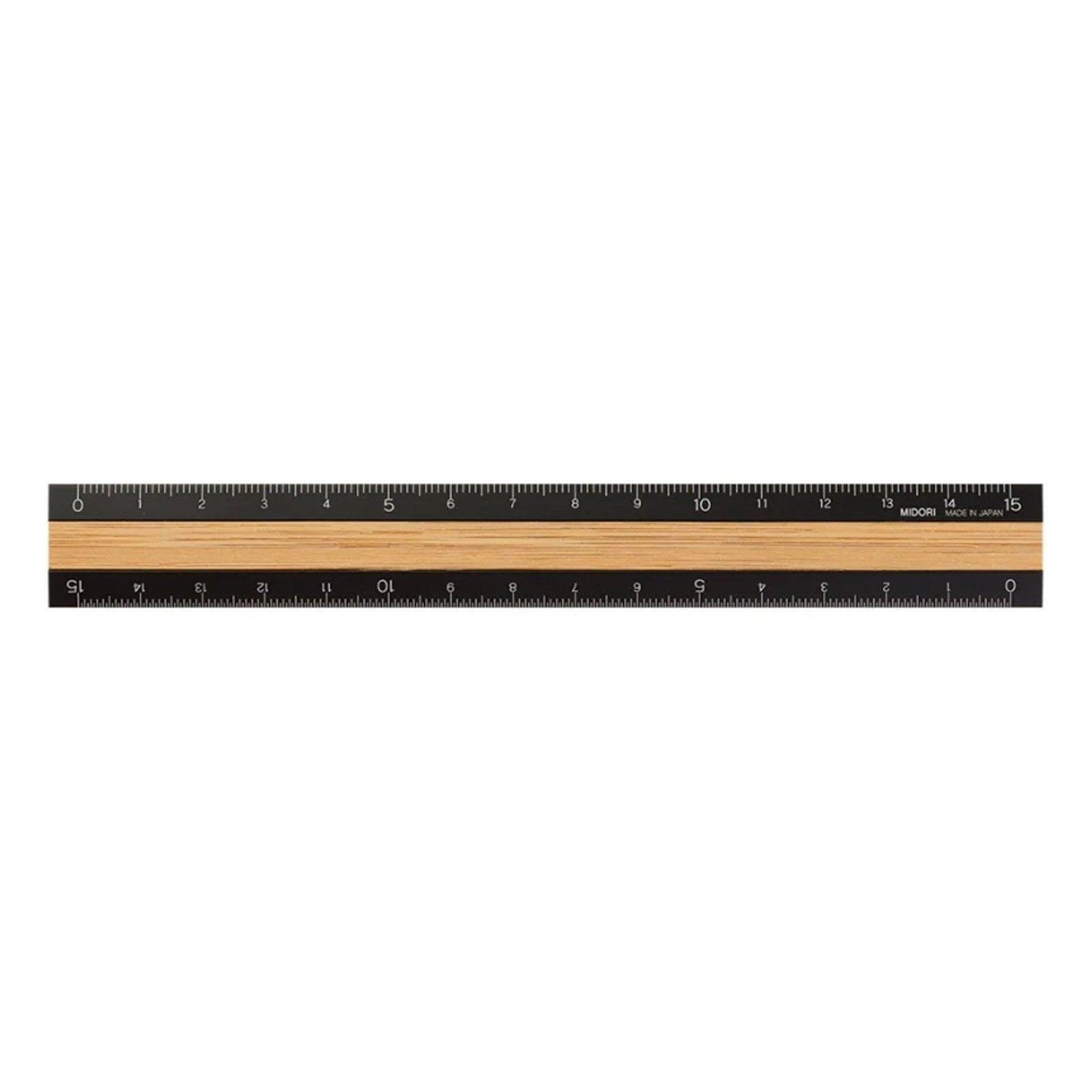 Midori Aluminium & Wood Ruler 15cm