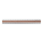 Midori Aluminium & Wood Ruler 15cm - Dark Brown