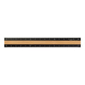 Midori Aluminium & Wood Ruler 15cm - Black