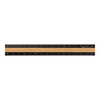 Midori Aluminium & Wood Ruler 15cm - Black