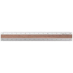 Midori Aluminium & Wood Ruler 15cm