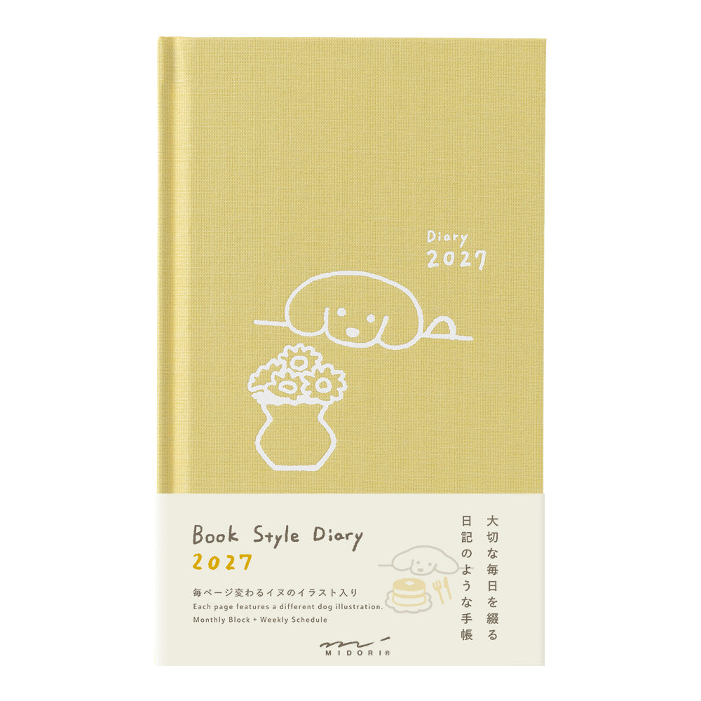 Midori Book Style Diary B6 Variant Dog Yellow 2027
