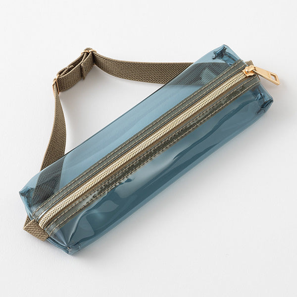 Midori Clear Book Band Pen Case Navy