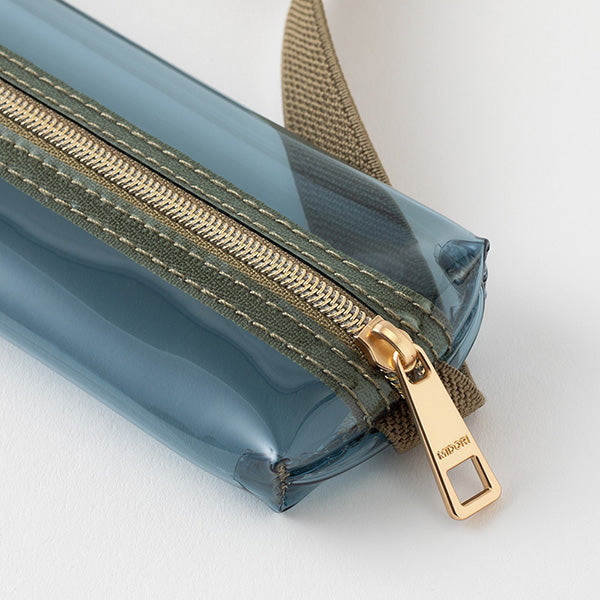 Midori Clear Book Band Pen Case Navy