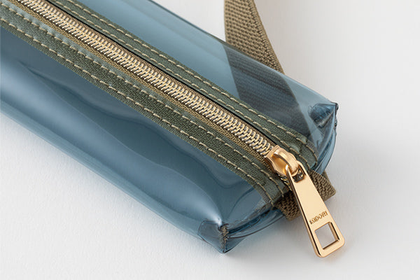 Midori Clear Book Band Pen Case Navy