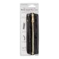 Black Midori clear pen case in packaging with CLEAR TYPE label and black strap
