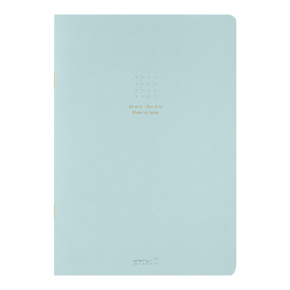 Midori Colour A5 Dot Grid Notebook in pale blue with smooth matte finish
