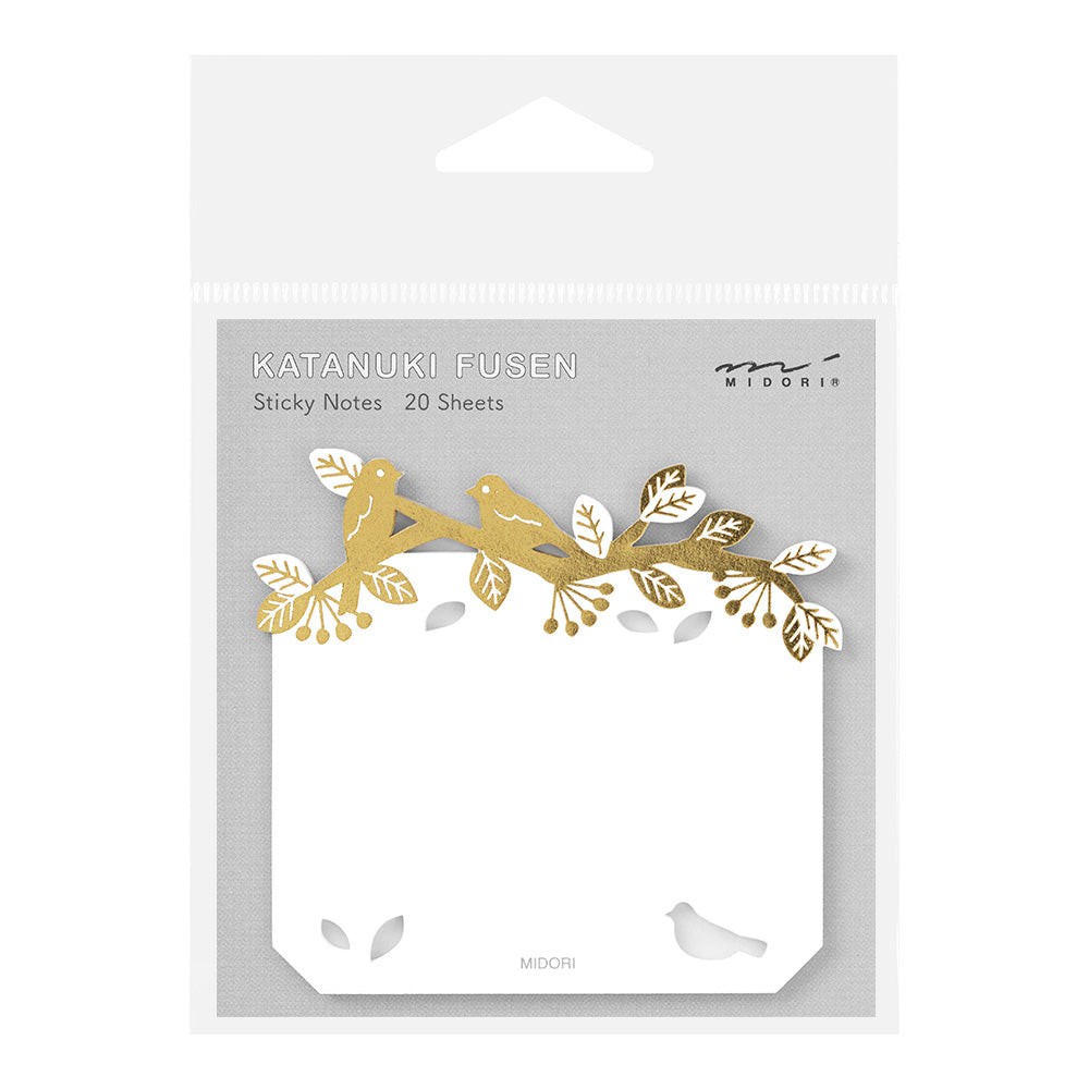 Midori Die-Cut Sticky Note Bird Pattern
