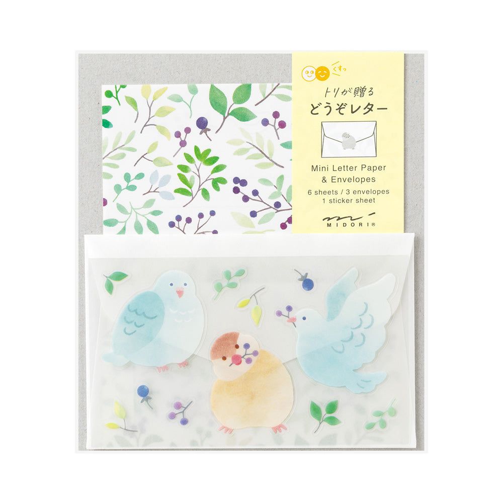 Midori Douzo Mini Letter Set Bird