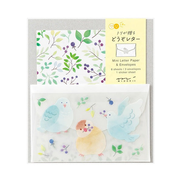 Midori Douzo Mini Letter Set Bird