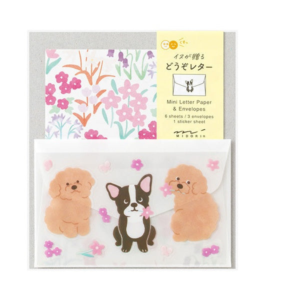 Midori Douzo Mini Letter Set Dog