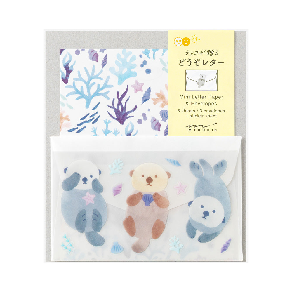 Midori Douzo Mini Letter Set Sea Otter