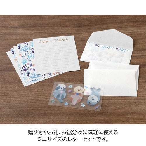 Midori Douzo Mini Letter Set Sea Otter