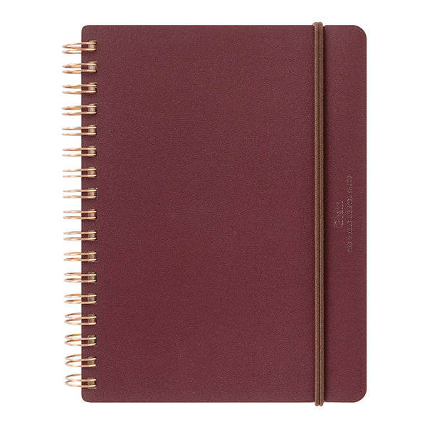 Midori Grain Leather Notebook B6 - Red