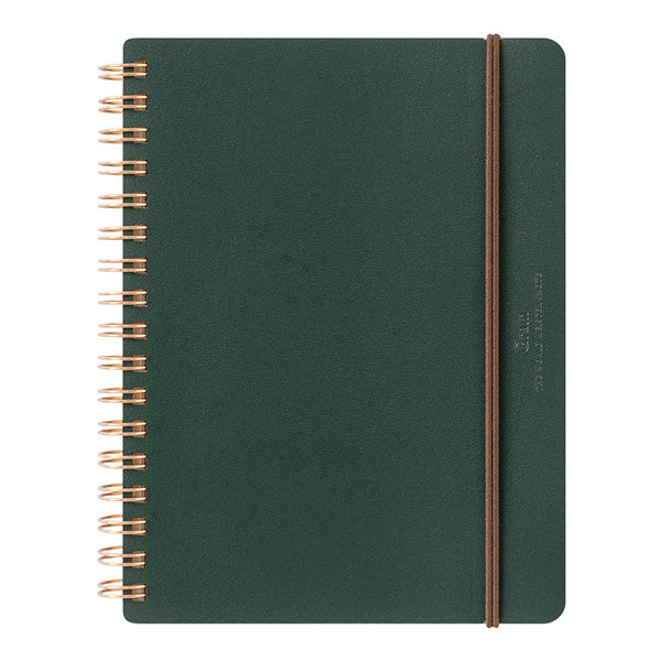 Midori Grain Leather Notebook B6 - Green