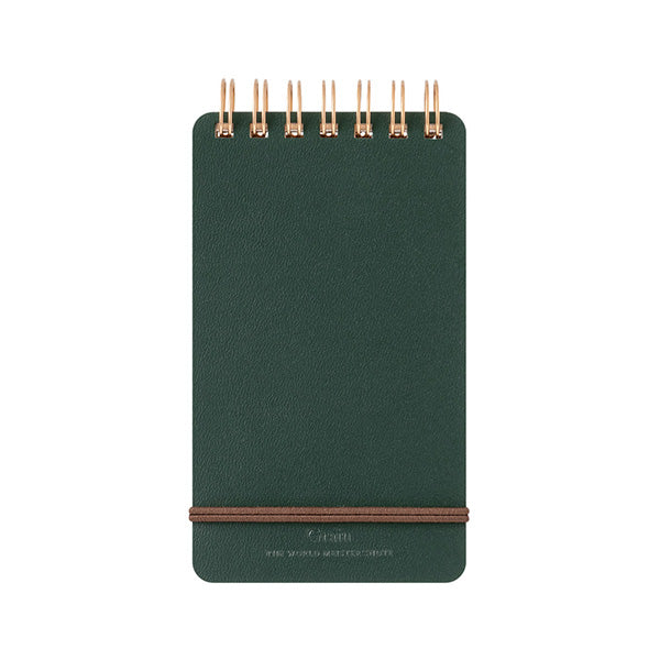 Midori Grain Leather Notepad - Green