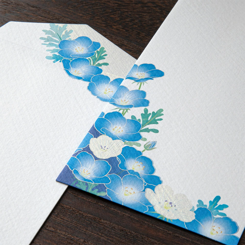 Midori Kami Letter Paper - Nemophila