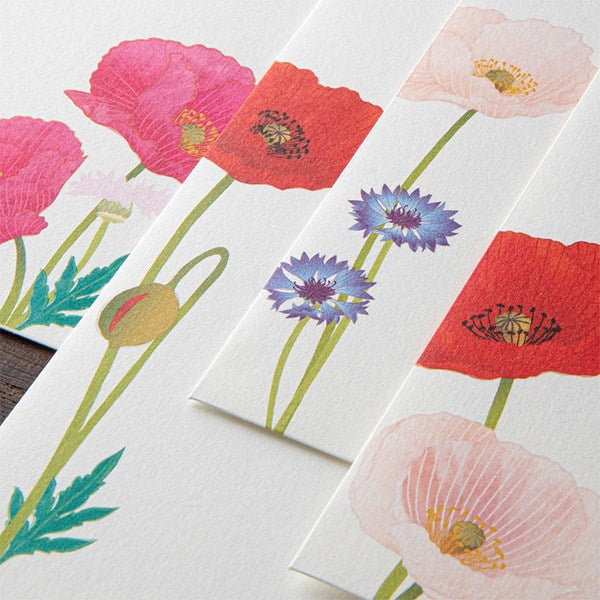 Midori Kami Letter Paper - Poppy