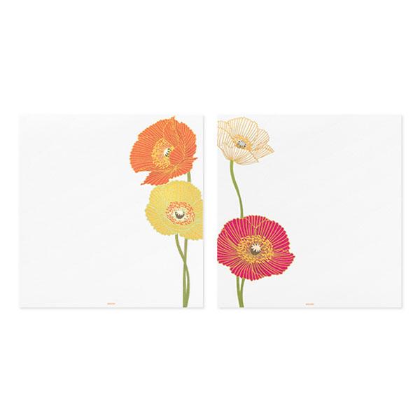 Midori Kami Letter Paper Poppy