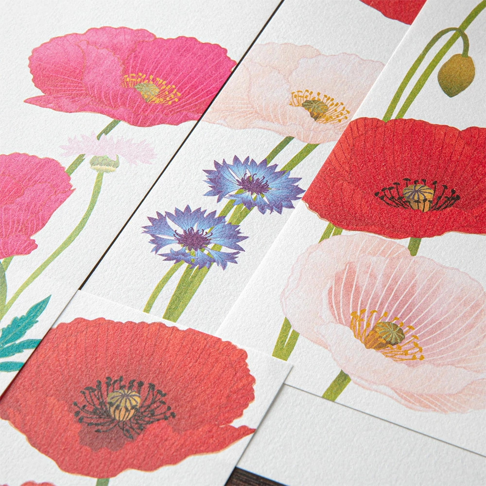 Midori Kami Letter Paper - Poppy