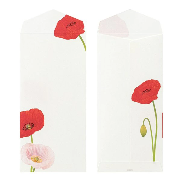 Midori Kami Letter Paper - Poppy