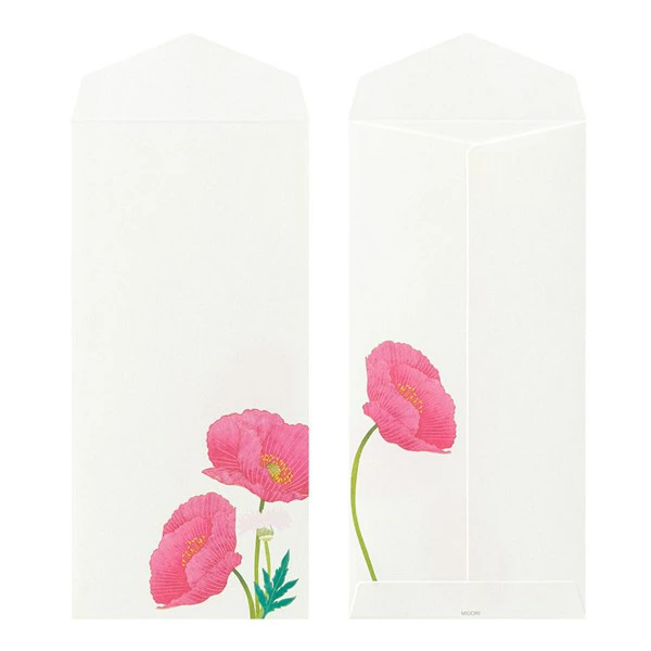 Midori Kami Letter Paper - Poppy