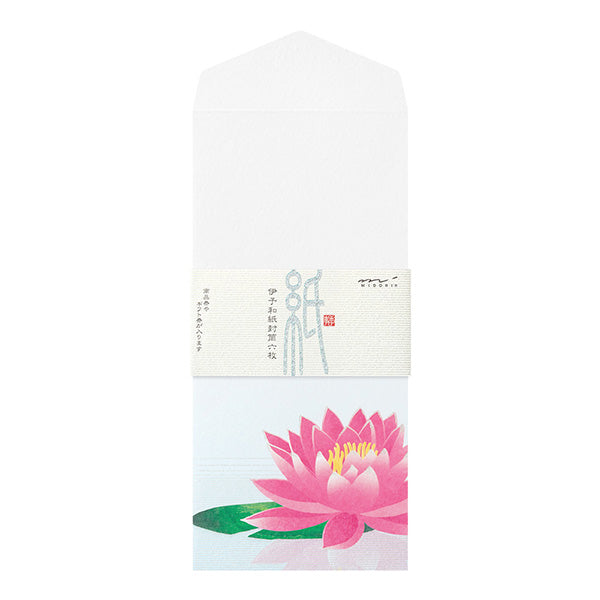 Midori Kami Letter Paper Set Mirror Water Lily