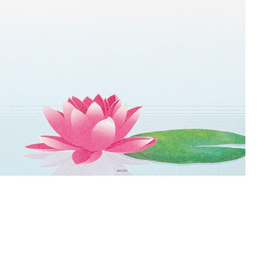 Midori Kami Letter Paper Set Mirror Water Lily