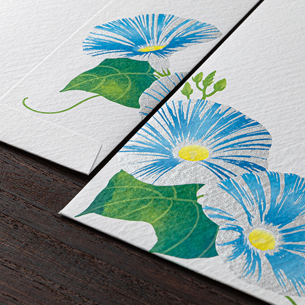 Midori Kami Letter Paper Set Morning Glory S2