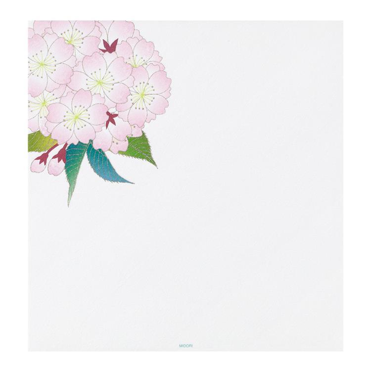 Midori Kami Letter Paper - Silk Sakura