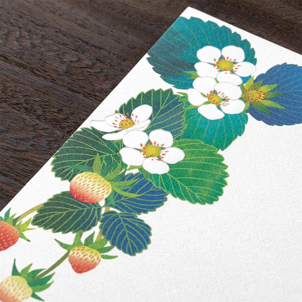 Midori Kami Letter Paper - Strawberry Blossom