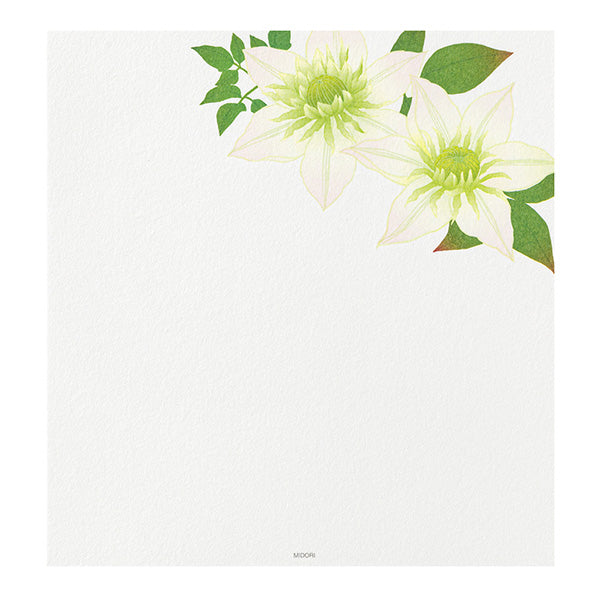 Midori Kami Letter Paper Summer Flower