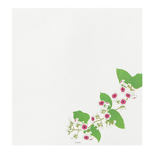 Midori Kami Letter Paper Summer Flower