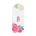 Midori Iyo Washi cotton rose letter envelope with pink floral design and Japanese text