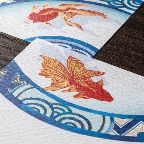 Midori Kami Letter Set Goldfish Silk