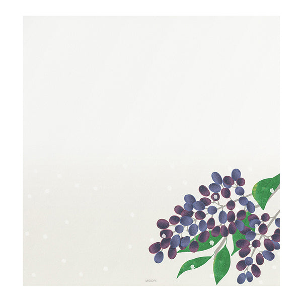 Midori Kami Letter Set Winter Harvest Berries
