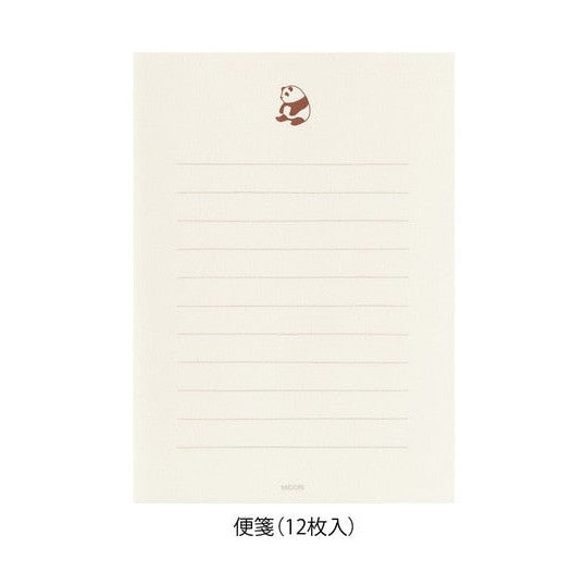Midori Letter Set with Animal Stickers Panda